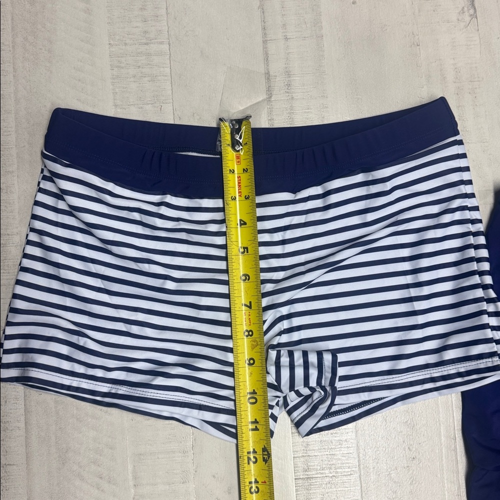 Blouson Double Up Tankini Top with boys shorts Two Piece Bathing Suits swimsuit - Picture 7 of 11